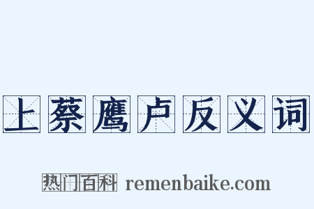 上蔡鹰卢反义词是什么意思的图片